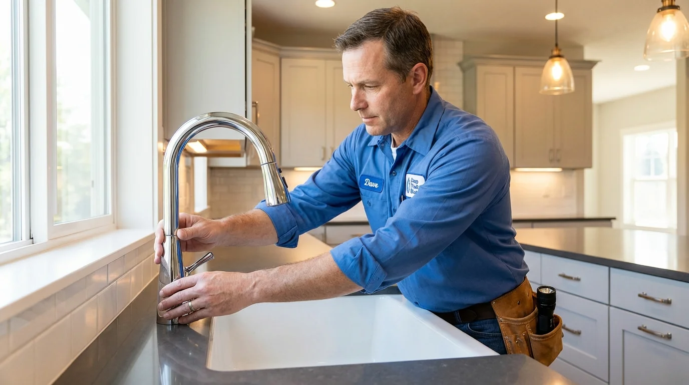Kitchen faucet installation by Johns Plumbing LLC in Gilbertsville