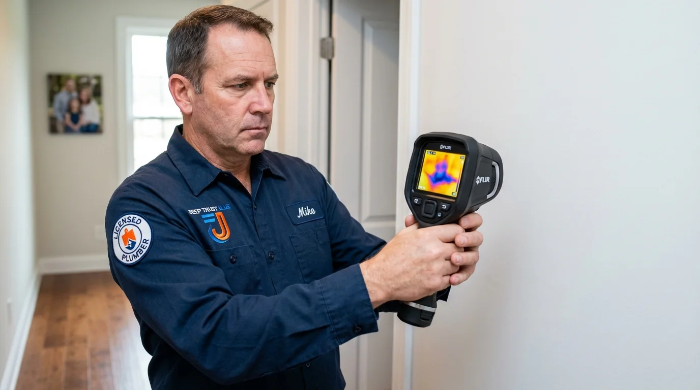 Thermal imaging leak detection by Johns Plumbing LLC in Gilbertsville